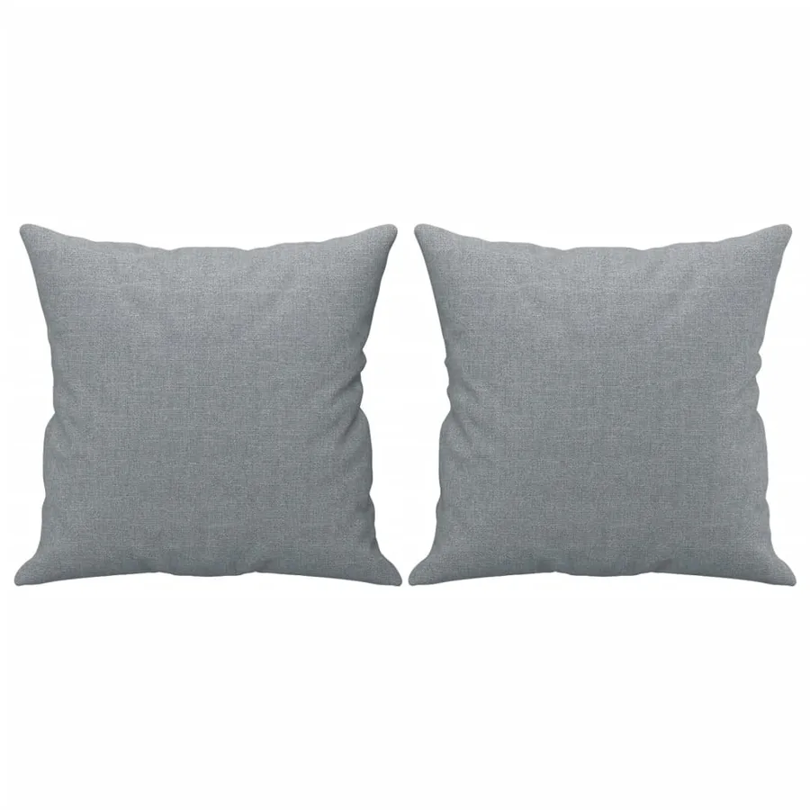 Ensemble de canapés 2 pcs coussins gris clair tissu - 6