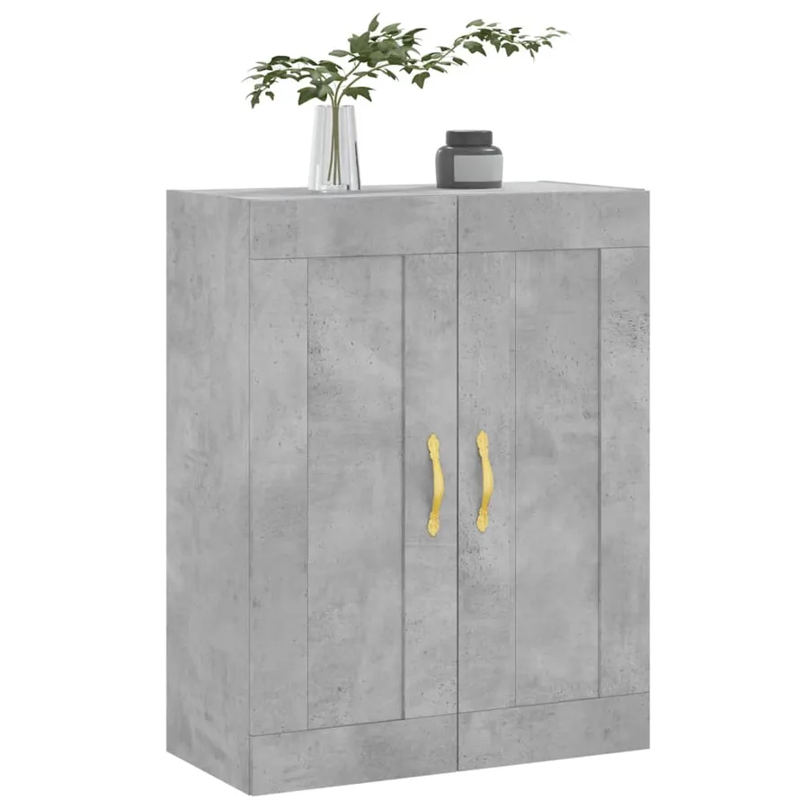 Armoire murale gris béton 69,5x34x90 cm bois d'ingénierie - 4