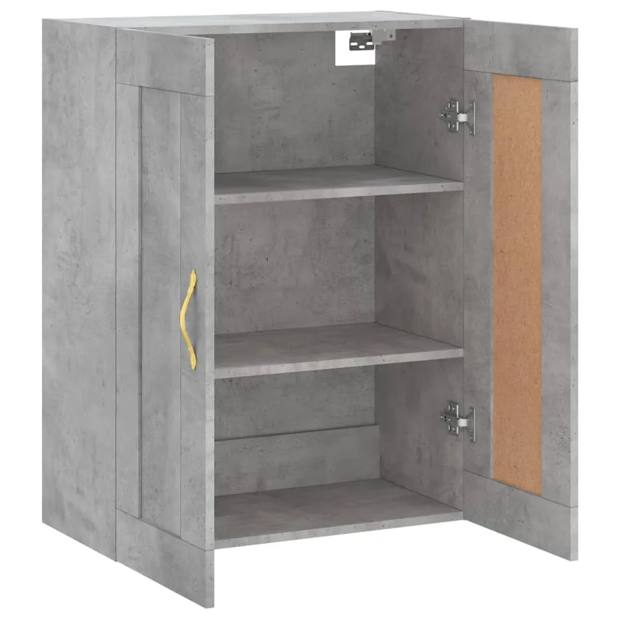 Armoire murale gris béton 69,5x34x90 cm bois d'ingénierie - 6