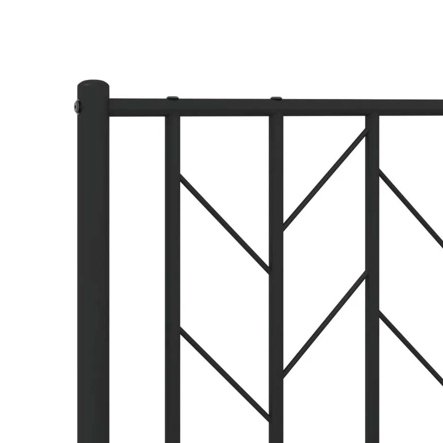 Cadre de lit métal sans matelas avec pied de lit noir 100x190cm - 8