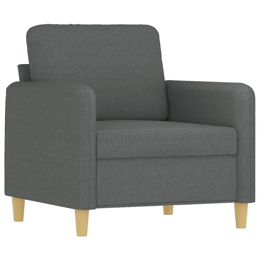 Ensemble de canapés 4 pcs coussins gris foncé tissu - 3