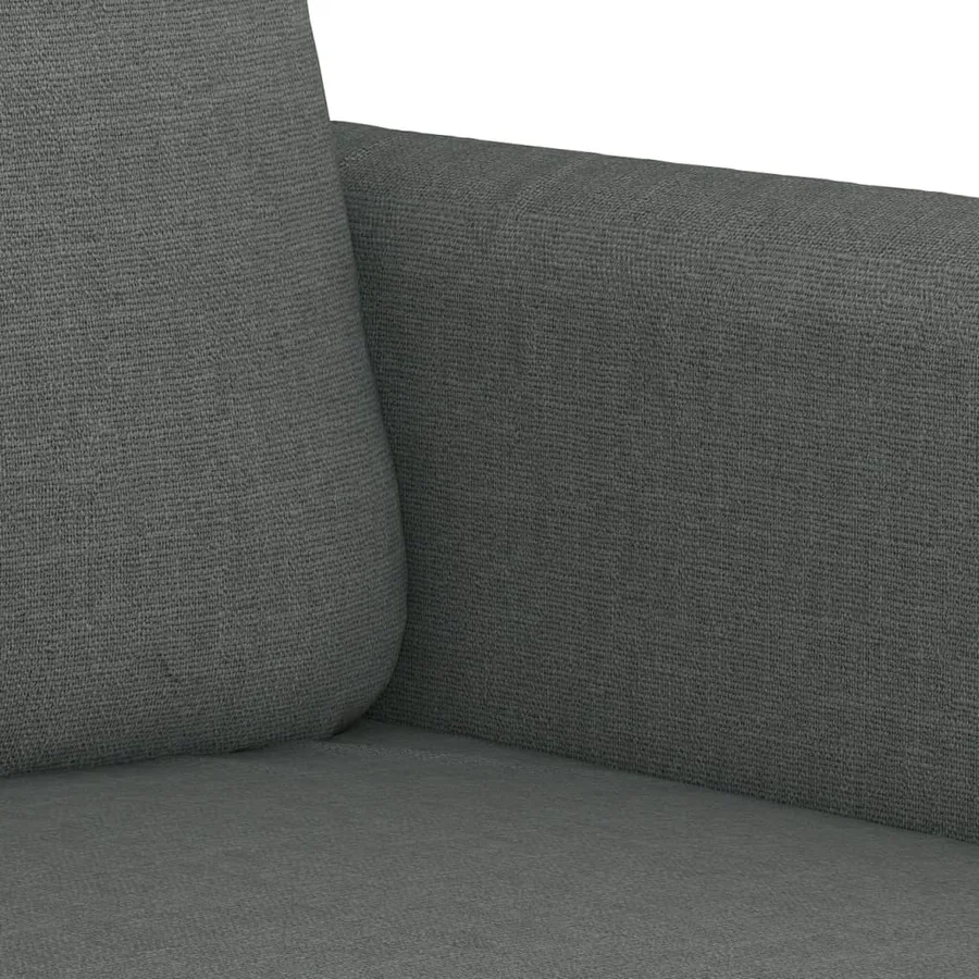 Ensemble de canapés 4 pcs coussins gris foncé tissu - 7
