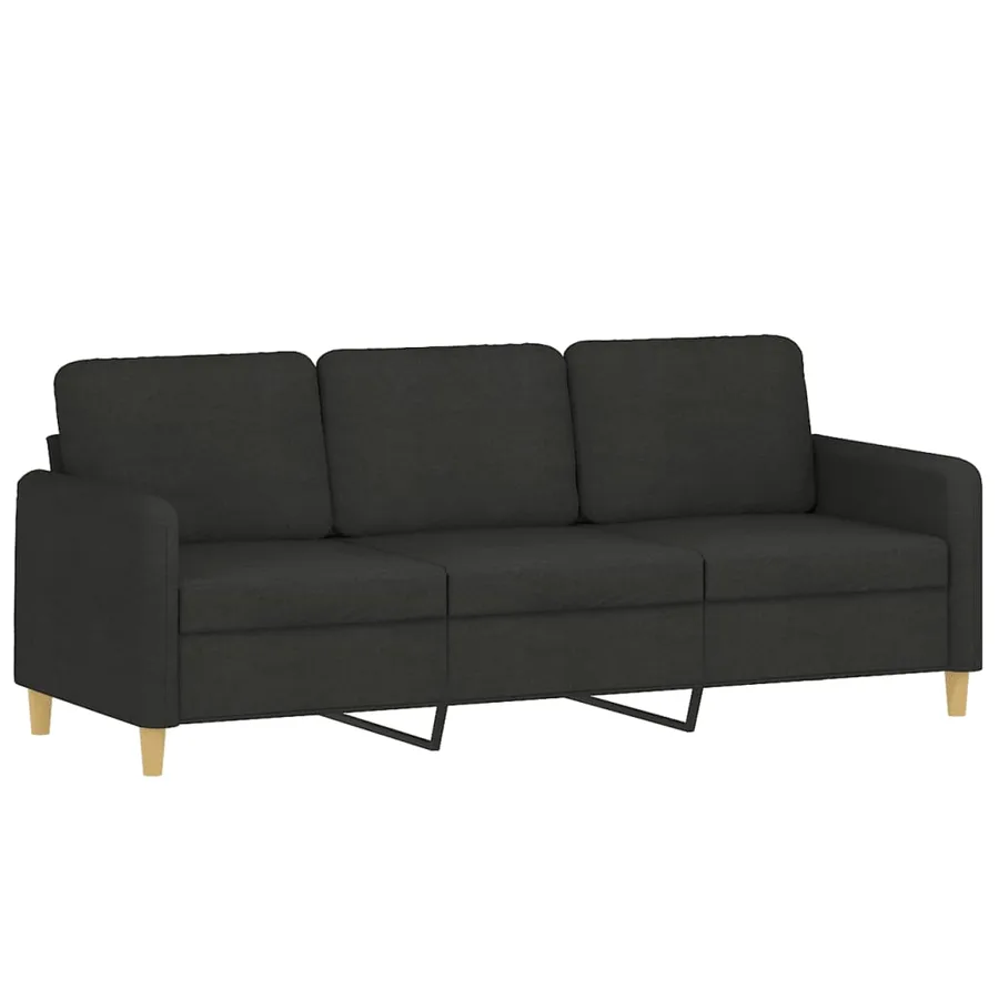 Ensemble de canapés 4 pcs avec coussins Noir Tissu - 5