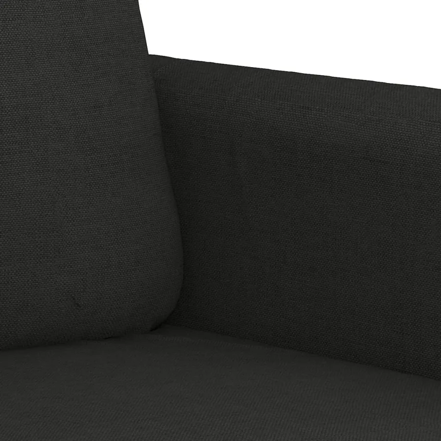 Ensemble de canapés 4 pcs avec coussins Noir Tissu - 7