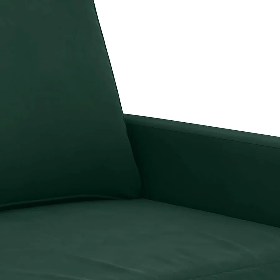 Ensemble de canapés 3 pcs avec coussins Vert foncé Velours - 6