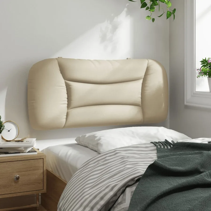Coussin de tête de lit Hvar crème 80 cm tissu - 4