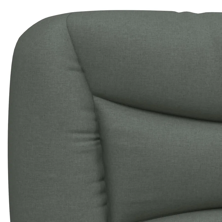 Lit avec matelas Hvar gris foncé 80x200 cm tissu - 7