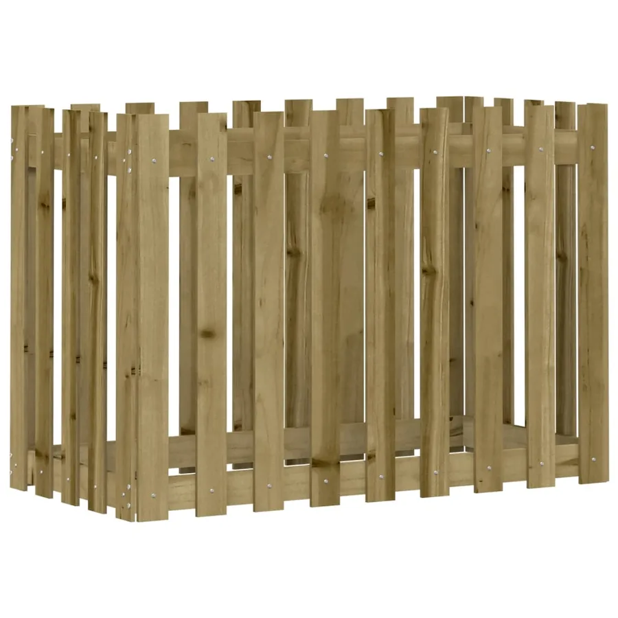 Lit surélevé de jardin design de clôture bois de pin imprégné - 2
