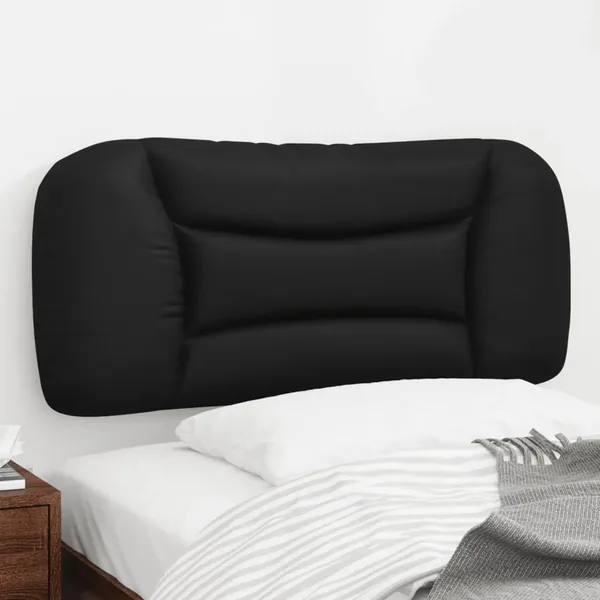 Coussin de tête de lit Hvar noir 80 cm similicuir