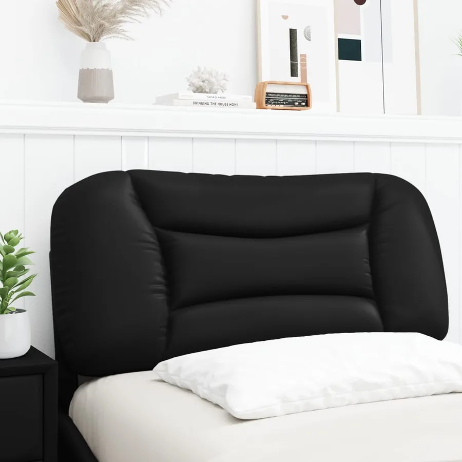 Coussin de tête de lit Hvar noir 80 cm similicuir - 3