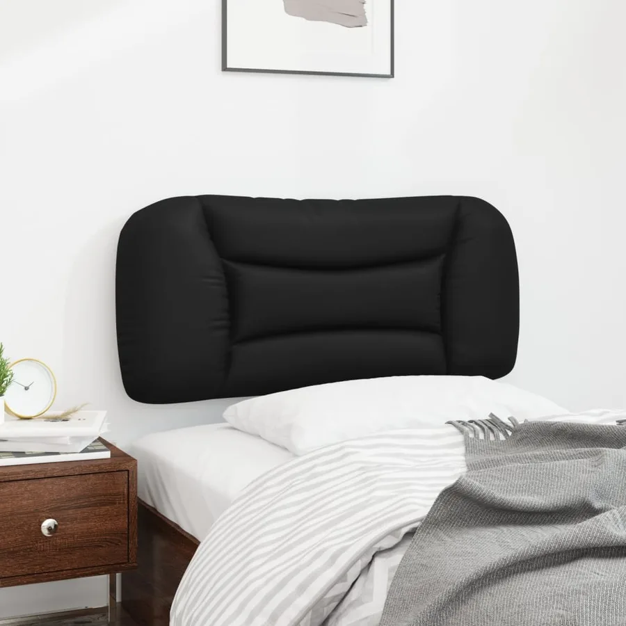 Coussin de tête de lit Hvar noir 80 cm similicuir - 4