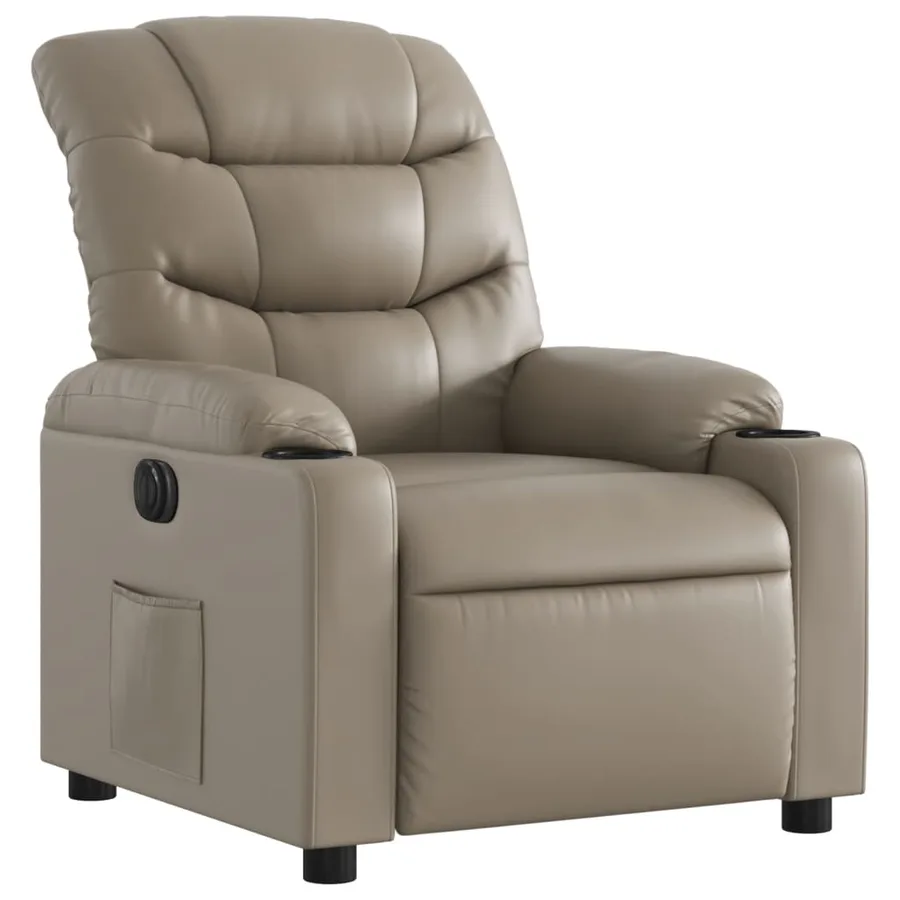 Fauteuil inclinable électrique Cappuccino Similicuir - 4