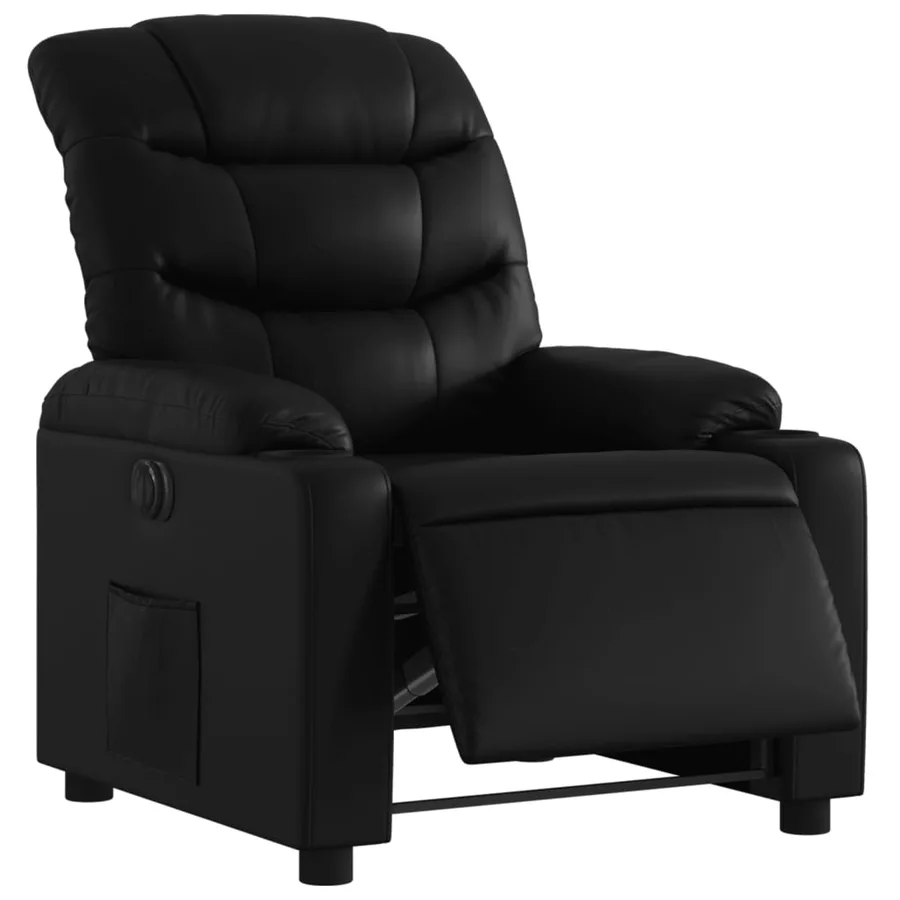Fauteuil inclinable électrique Noir Similicuir - 3