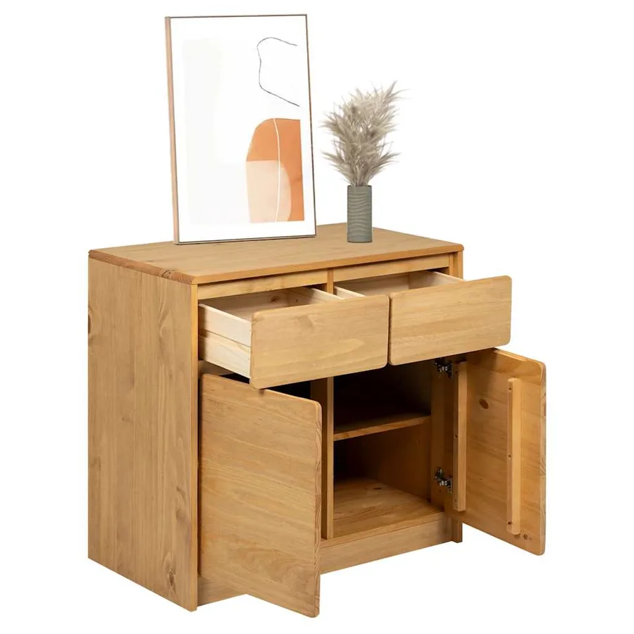 Buffet SAUDA chêne 80x43x75,5 cm bois massif de pin - 3