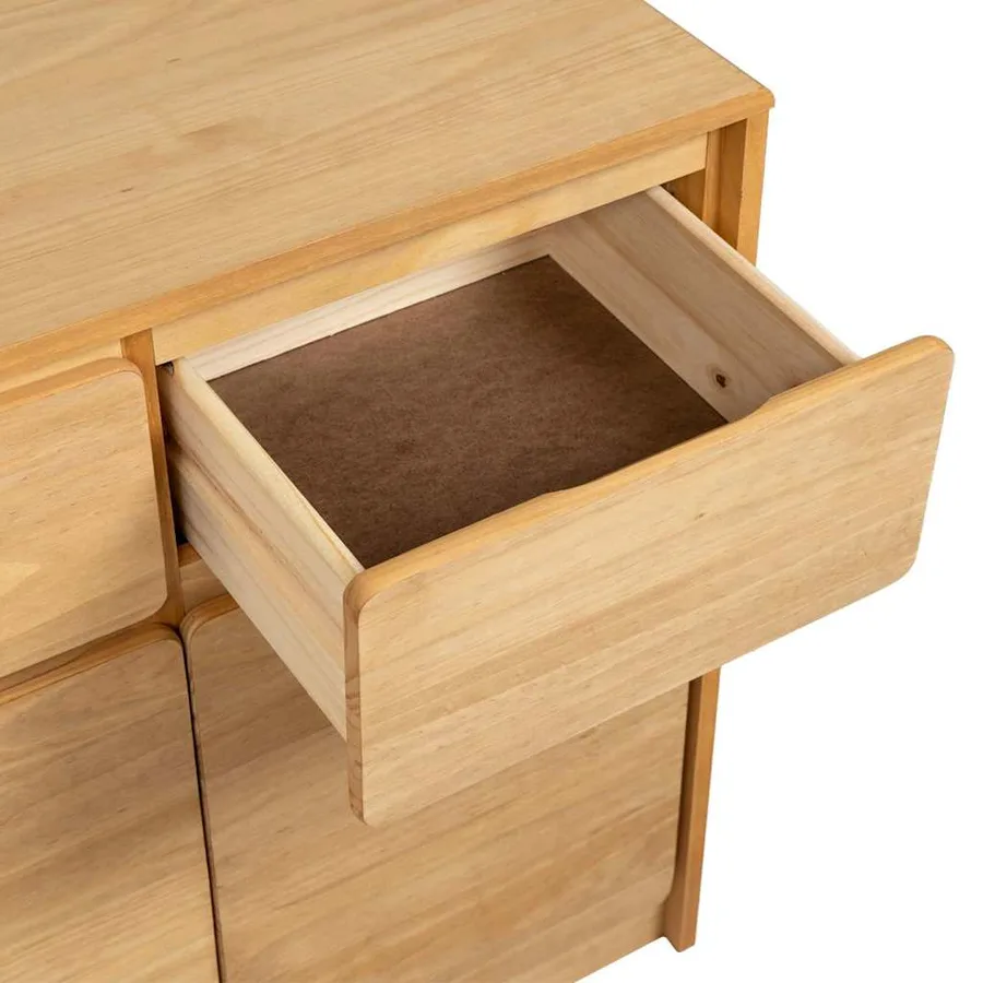 Buffet SAUDA chêne 80x43x75,5 cm bois massif de pin - 7