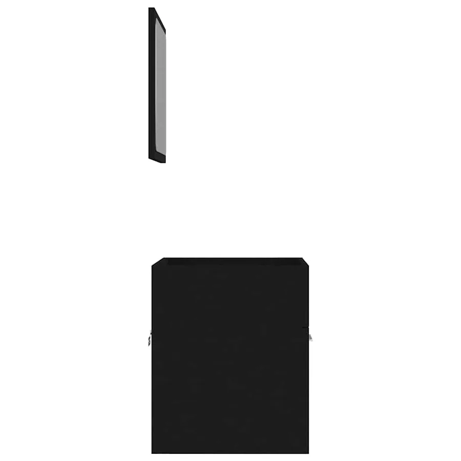 Ensemble de meubles de salle de bain 2 pcs Noir Aggloméré - 7