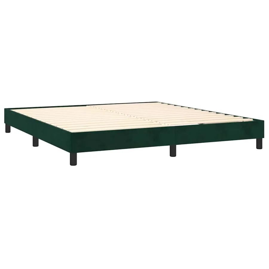 Sommier à lattes de lit et matelas Vert foncé 180x200cm Velours - 4