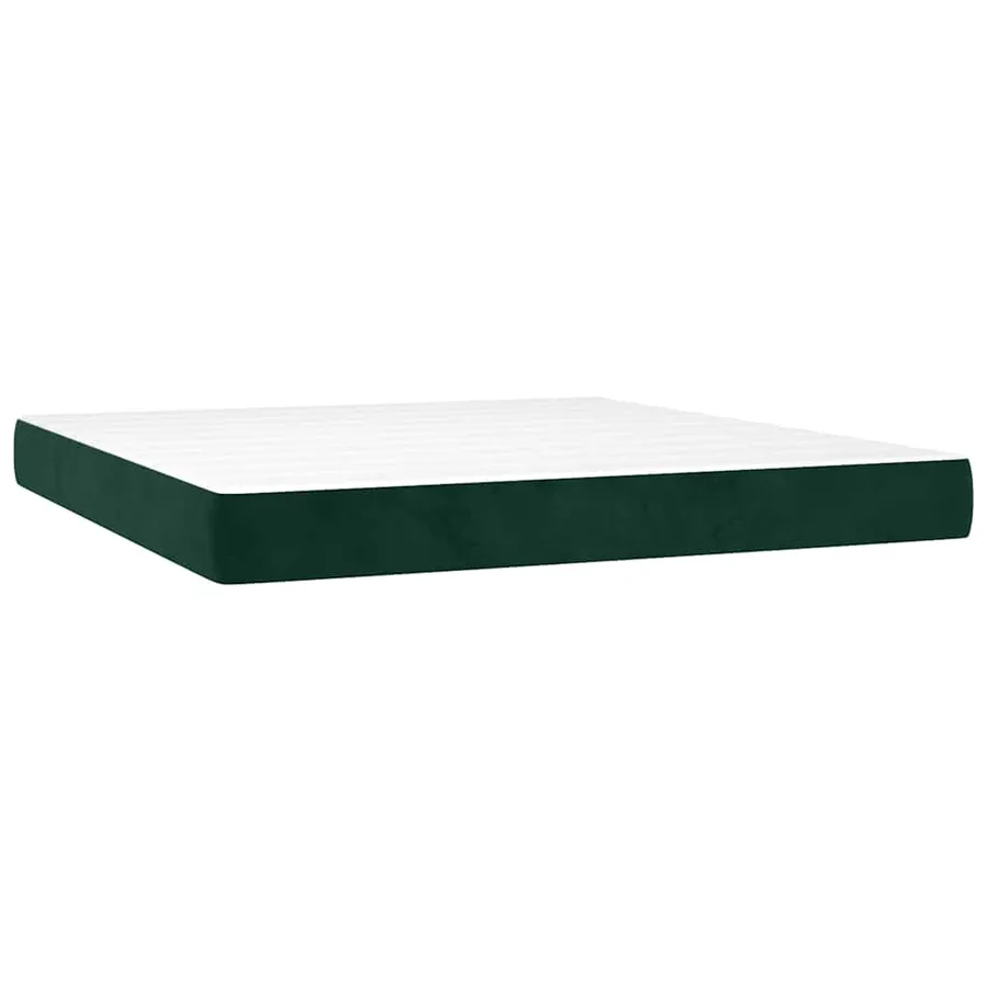 Sommier à lattes de lit et matelas Vert foncé 180x200cm Velours - 5