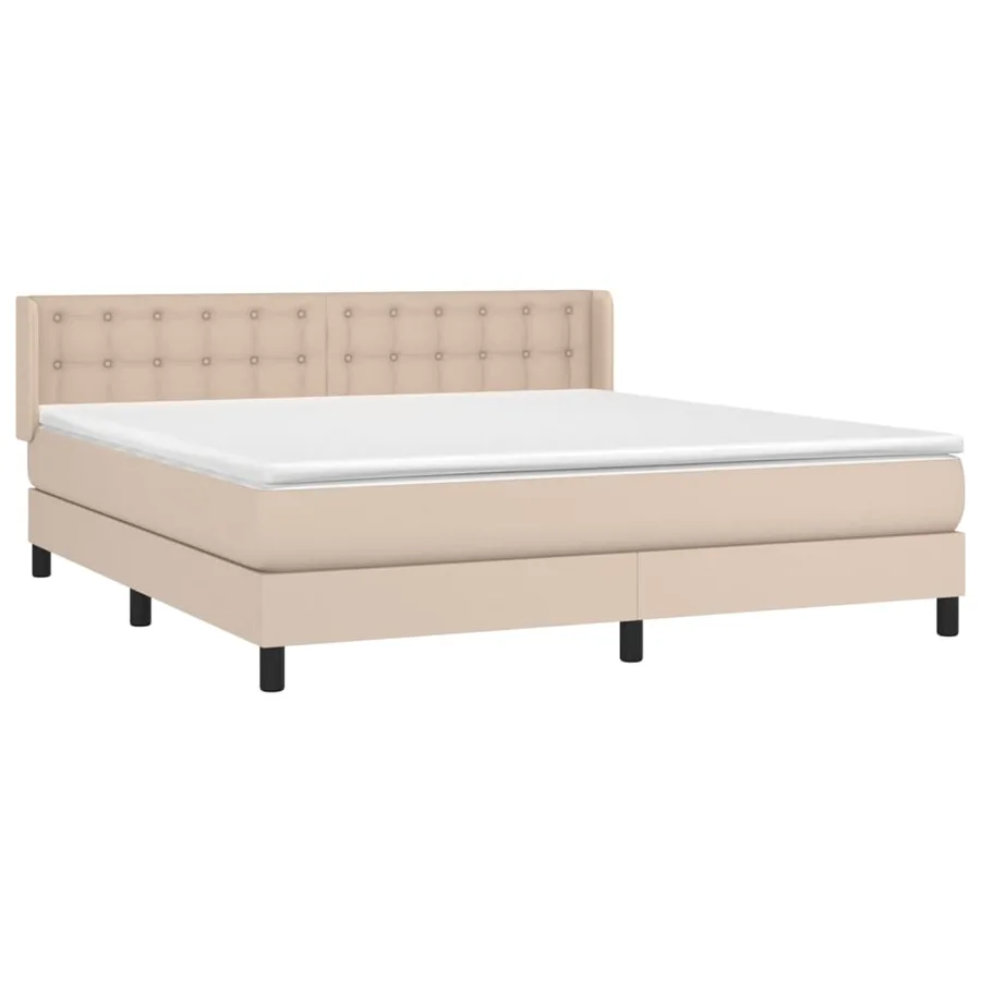 Sommier à lattes de lit avec matelas Cappuccino 180x200 cm - 3