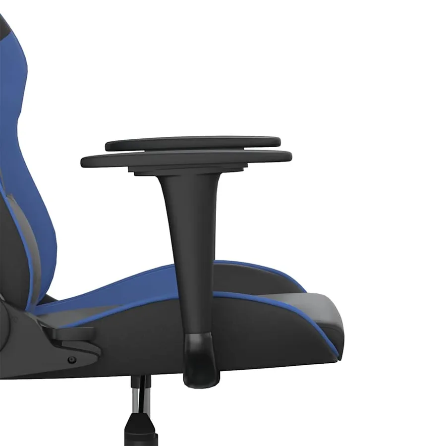 Chaise de jeu Noir et bleu Similicuir - 10