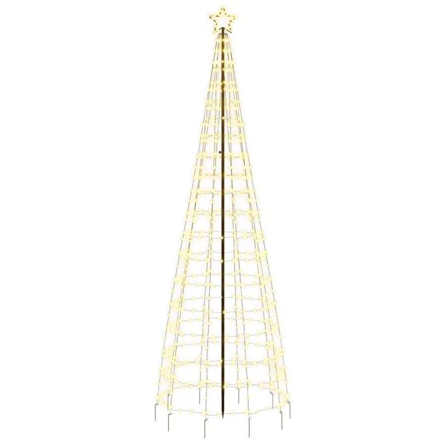 Sapin de Noël à LED avec piquets 570 LED blanc chaud 300 cm - 4