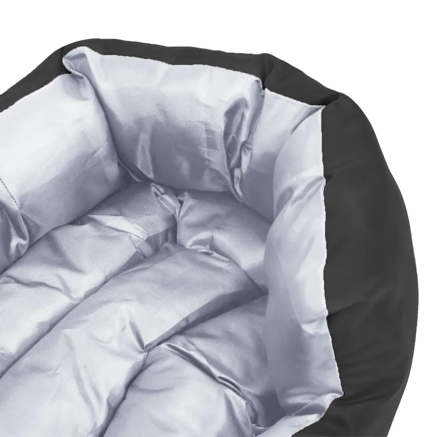 Coussin réversible lavable pour chien Gris et noir 65x50x20 cm - 10