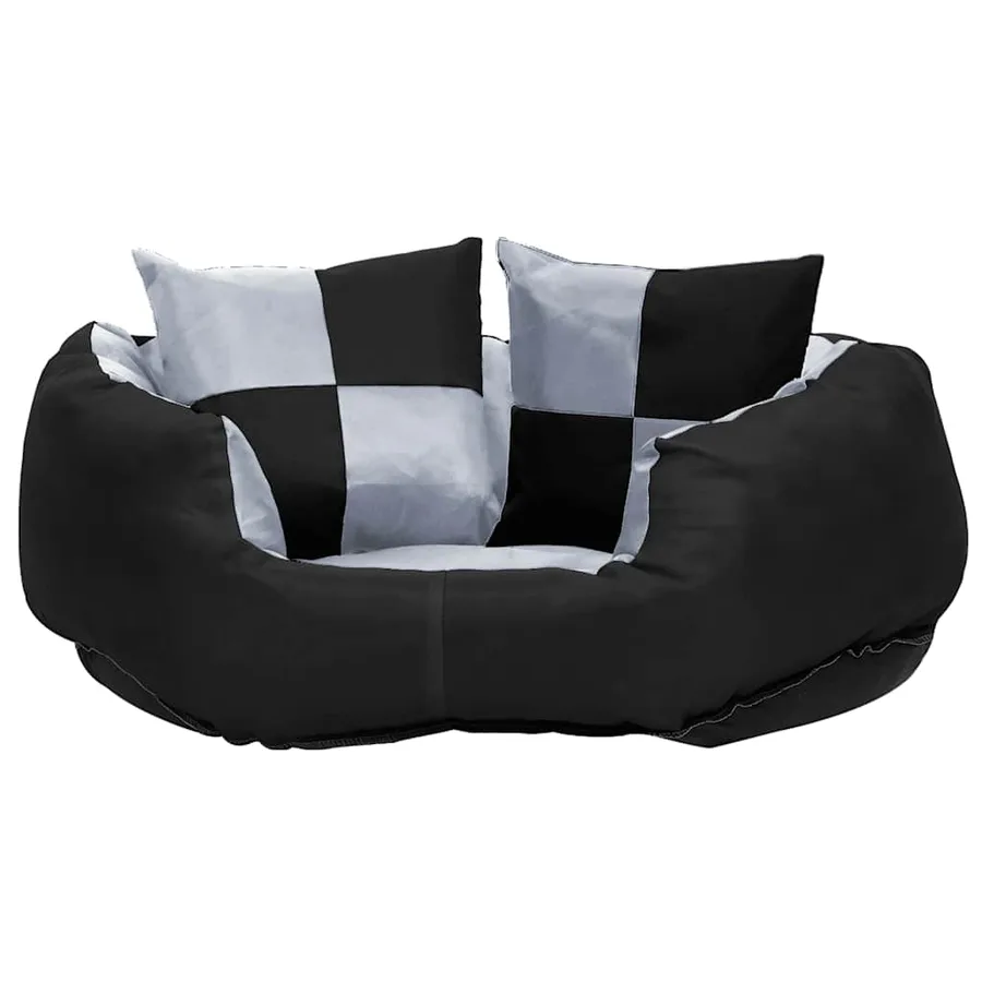 Coussin réversible lavable pour chien Gris et noir 65x50x20 cm - 3