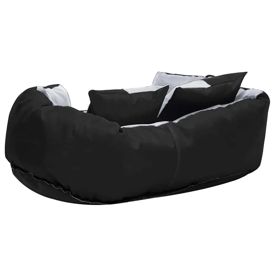 Coussin réversible lavable pour chien Gris et noir 65x50x20 cm - 5