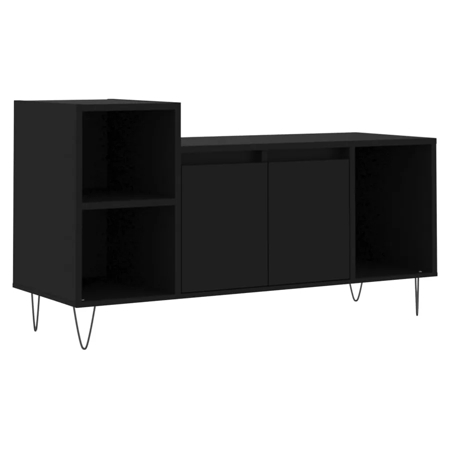 Meuble TV Noir 100x35x55 cm Bois d'ingénierie - 2