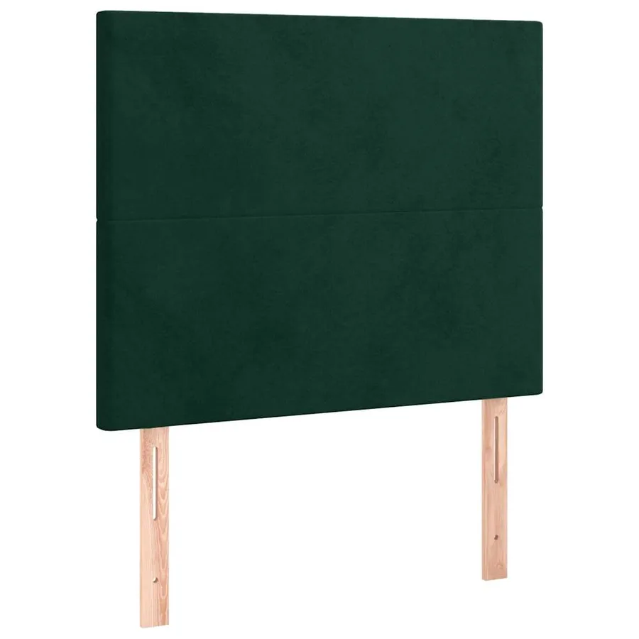 Sommier à lattes de lit avec matelas et LED Vert foncé 80x200cm - 7