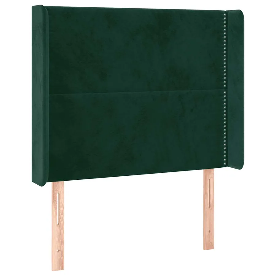 Tête de lit à LED Vert foncé 93x16x118/128 cm Velours - 3