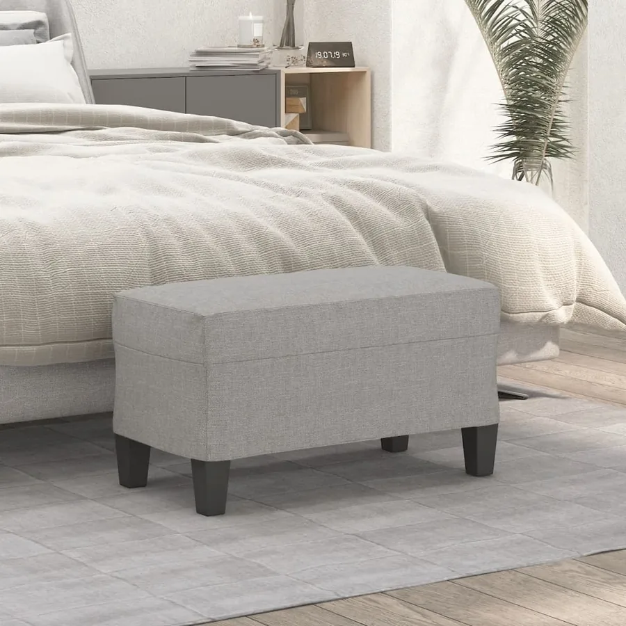 Banc Gris clair 70x35x41 cm Tissu