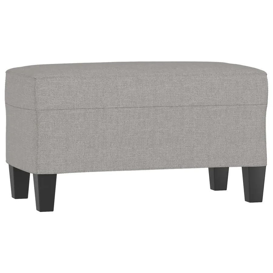 Banc Gris clair 70x35x41 cm Tissu - 2