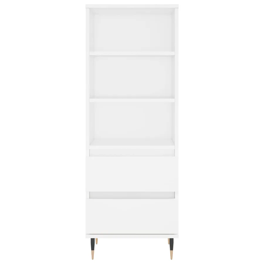 Buffet haut Blanc 40x36x110 cm Bois d'ingénierie - 5