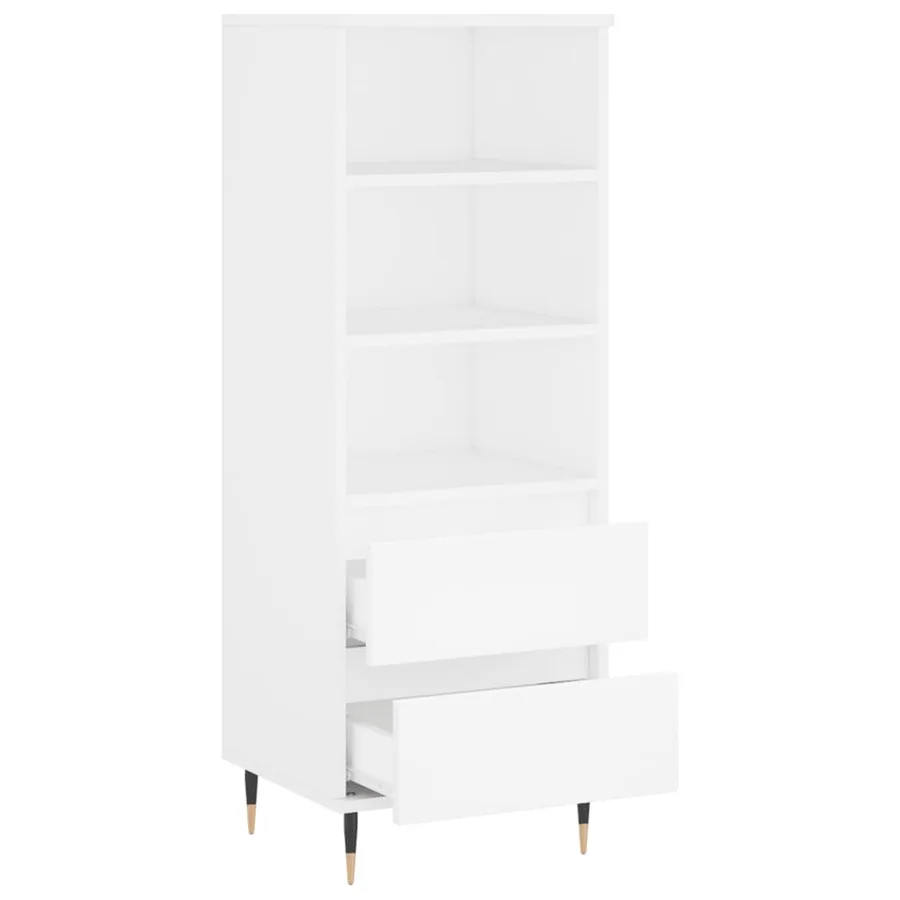 Buffet haut Blanc 40x36x110 cm Bois d'ingénierie - 6