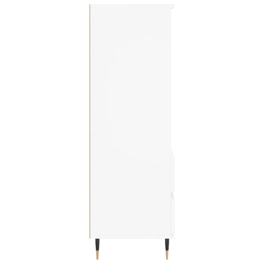 Buffet haut Blanc 40x36x110 cm Bois d'ingénierie - 7