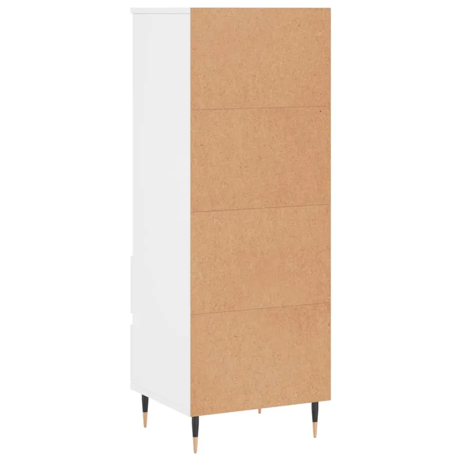 Buffet haut Blanc 40x36x110 cm Bois d'ingénierie - 8