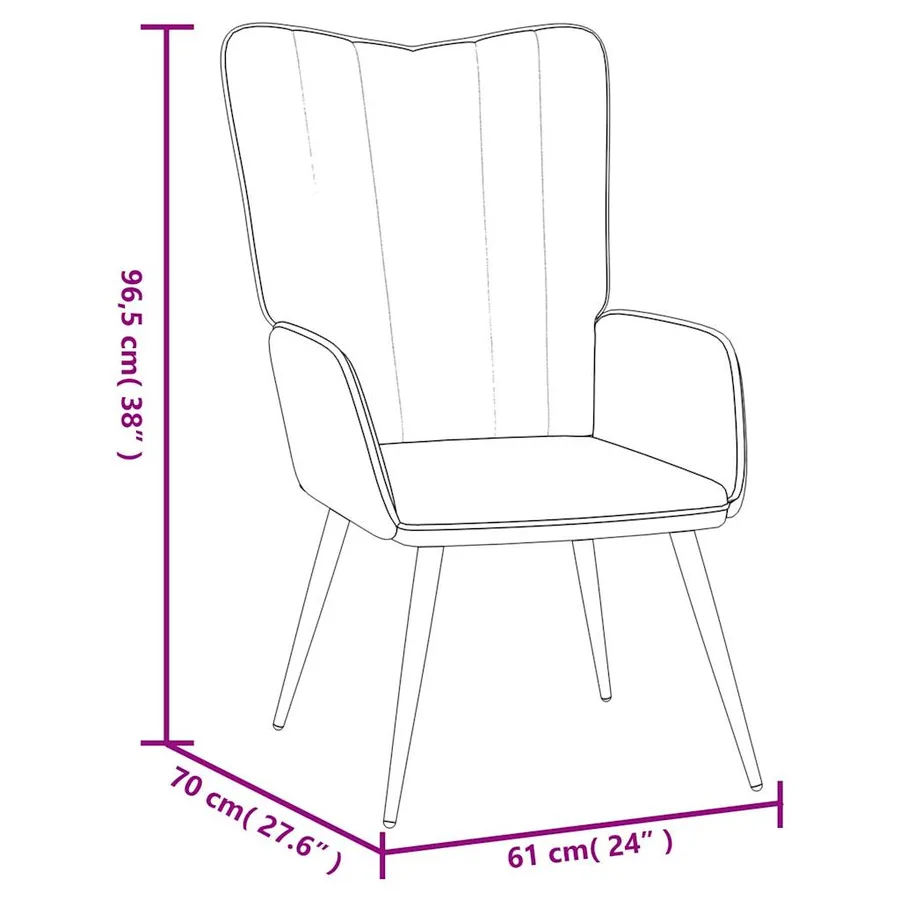 Chaise de relaxation avec tabouret Noir Velours - 12