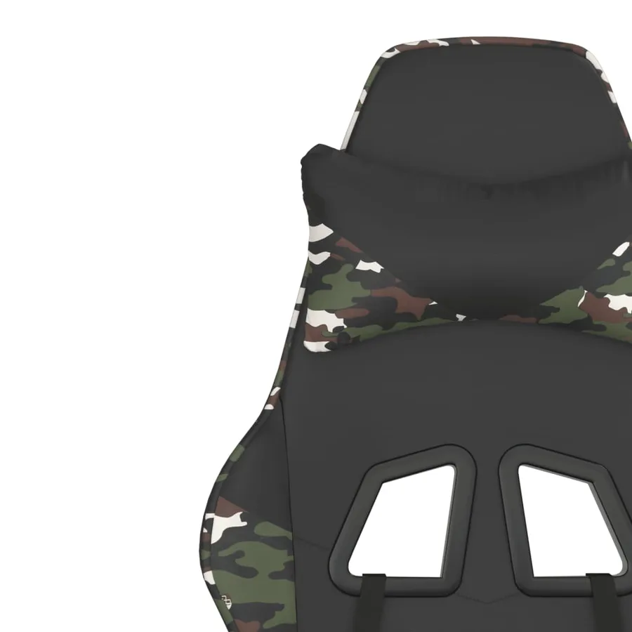Chaise de jeu de massage Noir et camouflage Similicuir - 11