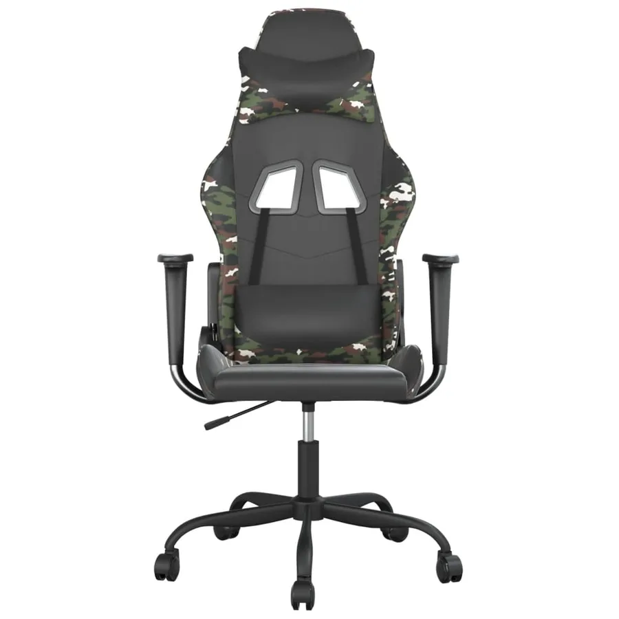 Chaise de jeu de massage Noir et camouflage Similicuir - 3