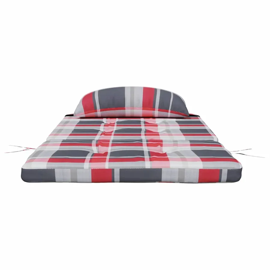 Coussins de chaise 2 pcs Vichy Rouge 58 x 77 x 4,5 cm - 6
