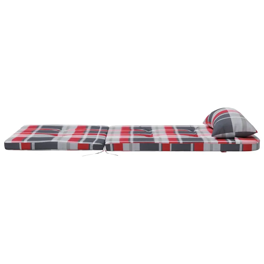 Coussins de chaise 2 pcs Vichy Rouge 58 x 77 x 4,5 cm - 7