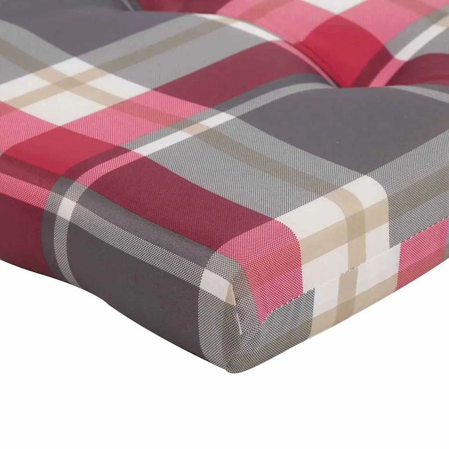 Coussins de chaise 2 pcs Vichy Rouge 58 x 77 x 4,5 cm - 9