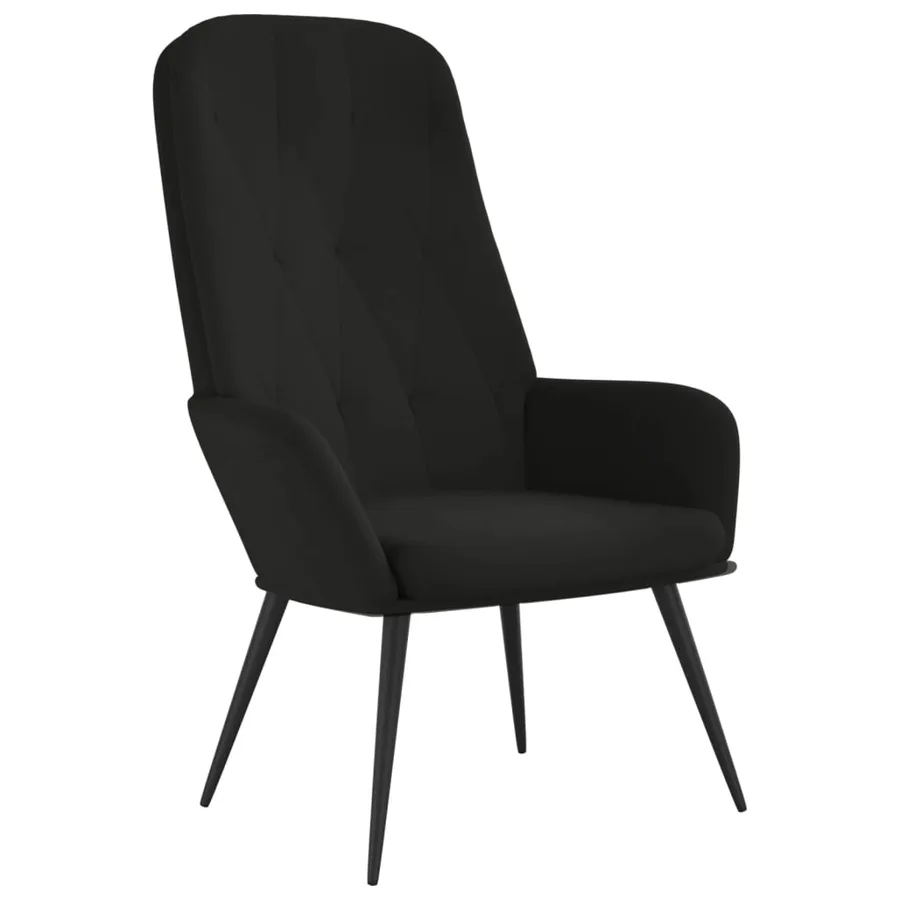 Chaise de relaxation Noir Velours - 2