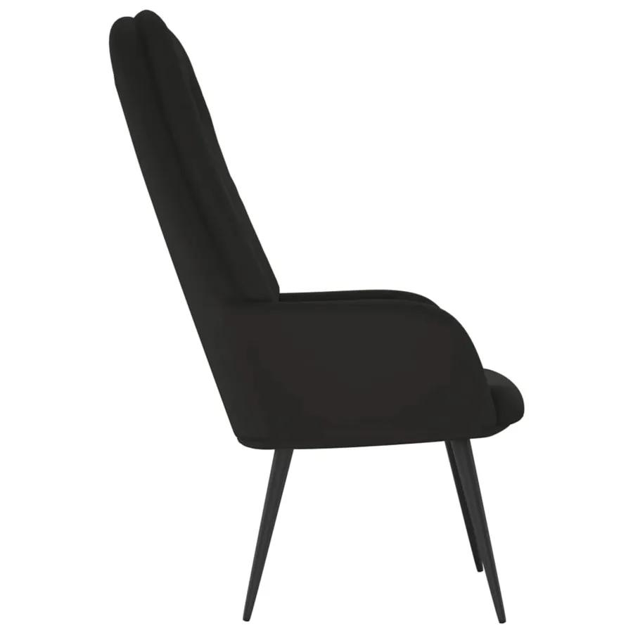 Chaise de relaxation Noir Velours - 4