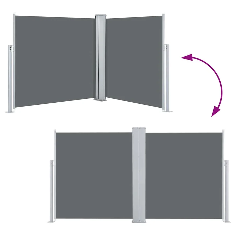 Auvent latéral rétractable Anthracite 120 x 600 cm - 5