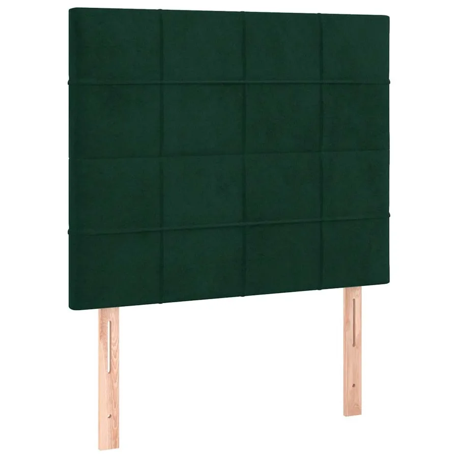 Sommier à lattes de lit avec matelas Vert foncé 90x190 cm - 5
