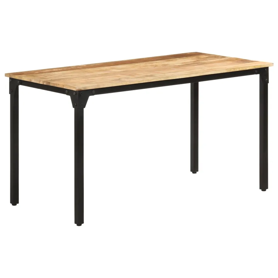 Table de salle à manger 140x70x76 cm Bois de manguier brut - 10
