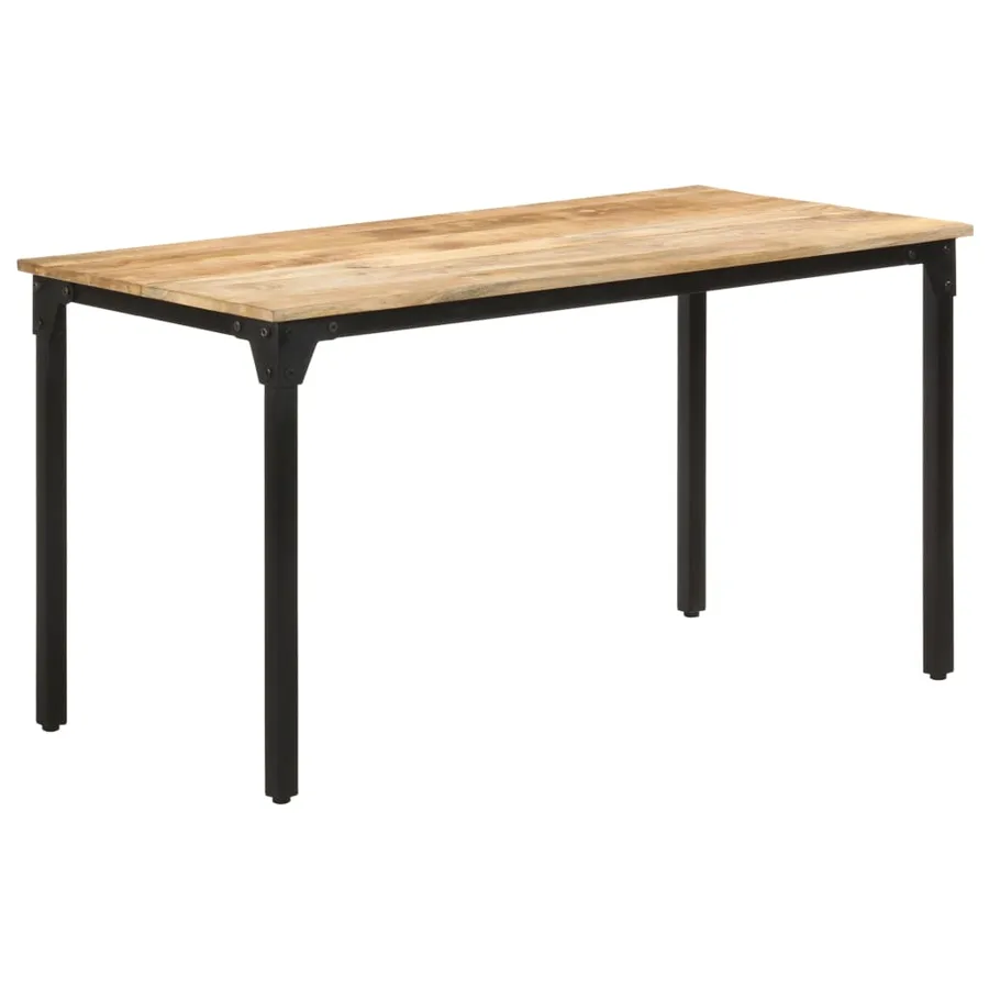 Table de salle à manger 140x70x76 cm Bois de manguier brut - 8
