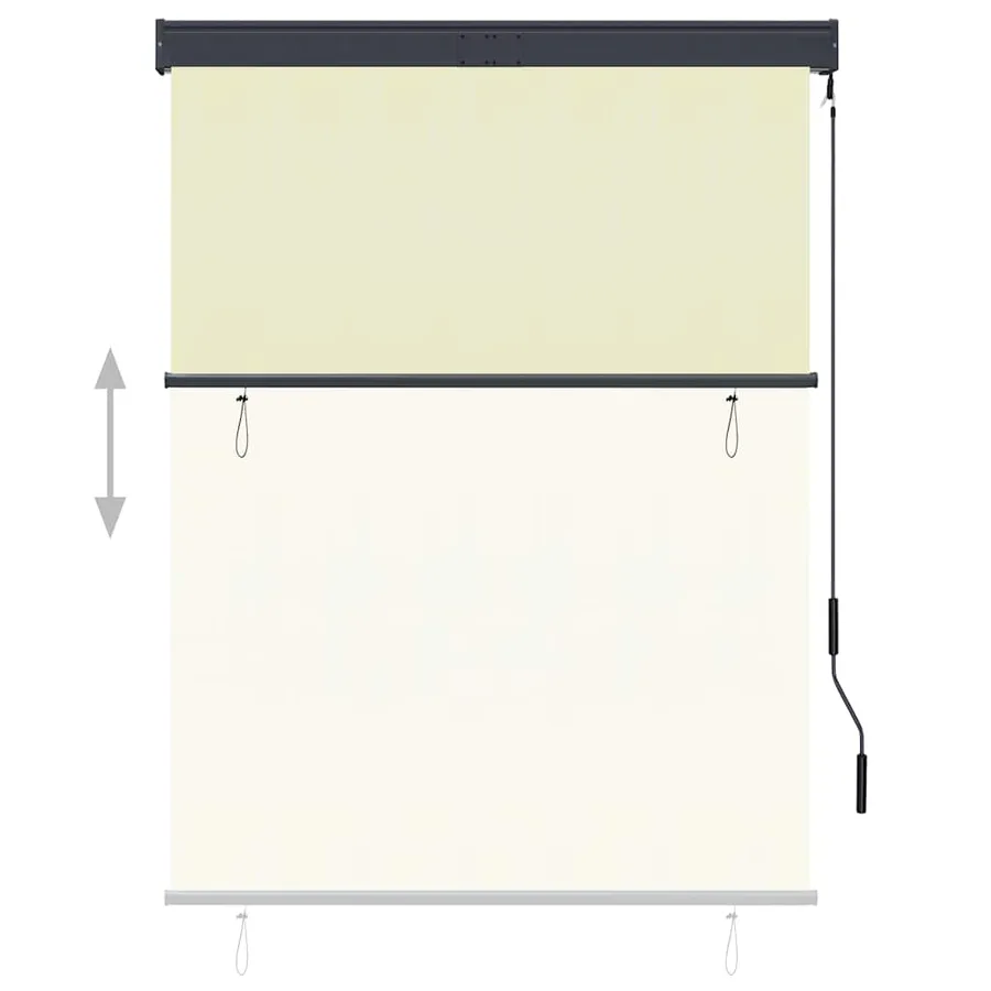 Store roulant d'extérieur 120 x 250 cm Crème - 3